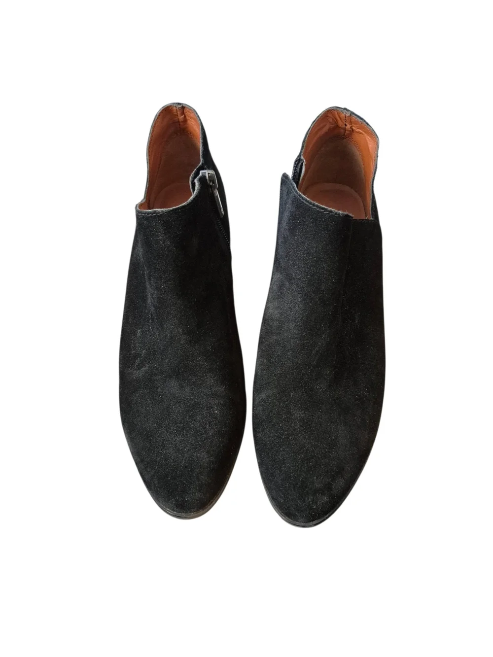 Lucky Brand Black Suede‎ Ankle Booties with Side Zip 9